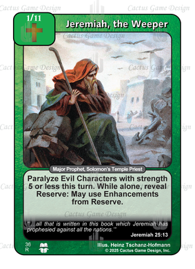 Jeremiah, the Weeper (TtC) - Your Turn Games