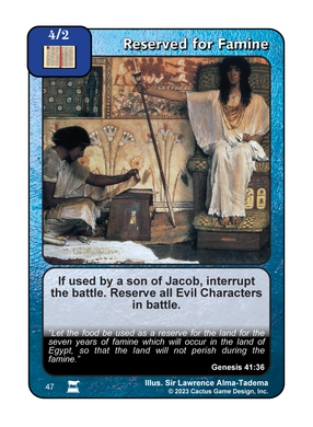 Reserved for Famine (IR) - Your Turn Games