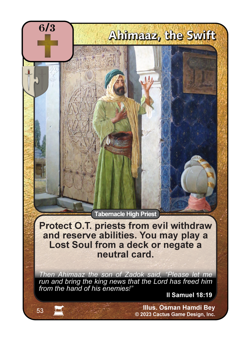 Ahimaaz, the Swift (IR) - Your Turn Games