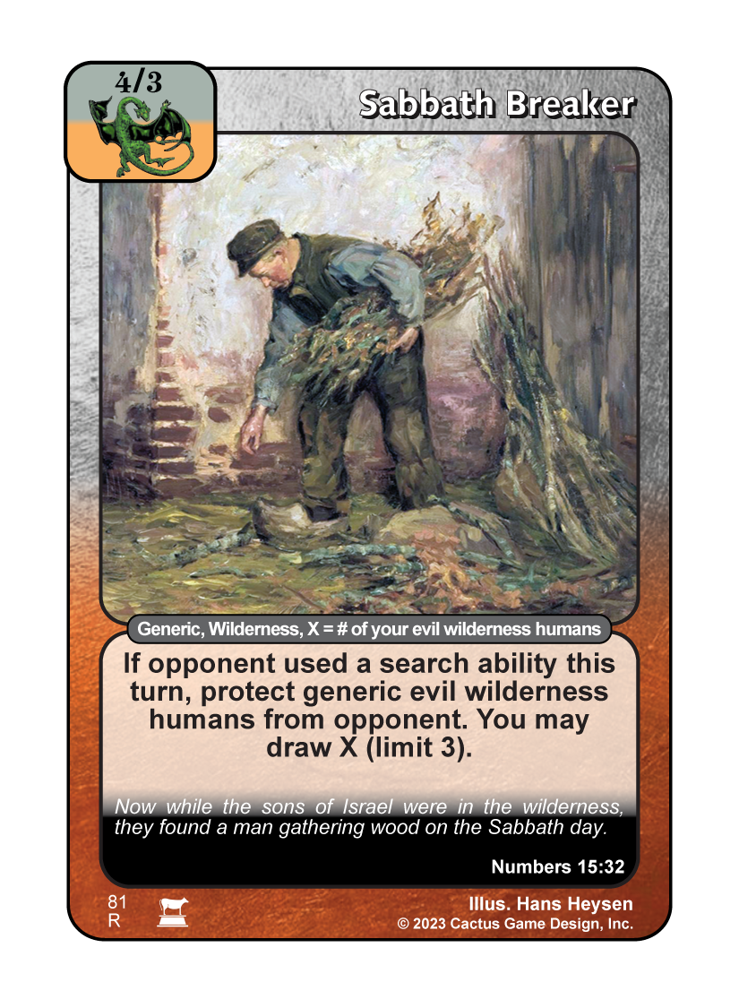 Sabbath Breaker [Gray/Orange] (IR) - Your Turn Games