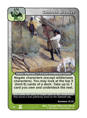 Sabbath Breaker [Gray/Pale Green] (IR) - Your Turn Games