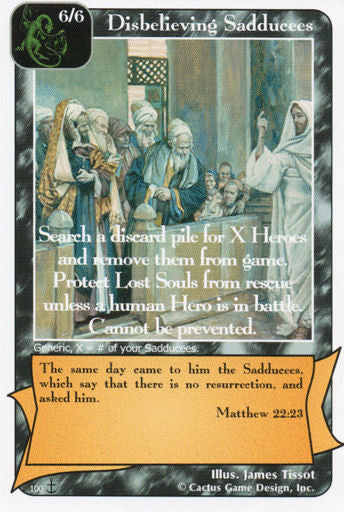Disbelieving Sadducees (Di) - Your Turn Games