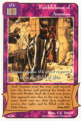 Faithfulness of Ananias (Ap) - Your Turn Games