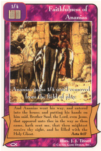 Faithfulness of Ananias (Ap) - Your Turn Games