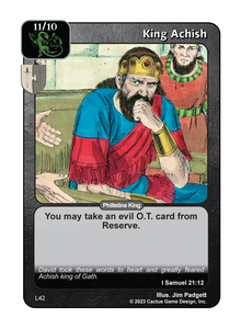 King Achish (L Deck) - Your Turn Games