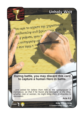 Unholy Writ (Legacy Rare) - Your Turn Games