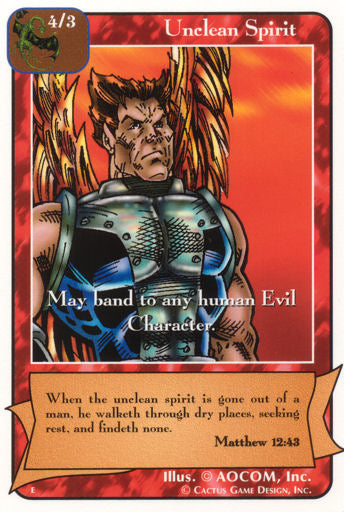Unclean Spirit (E Deck) - Your Turn Games