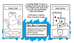 Coloring Battle Cards:  Starter Deck (Pirates/Sea theme) - Your Turn Games