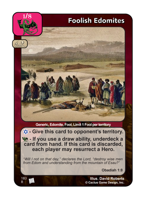 Foolish Edomites (PoC) - Your Turn Games